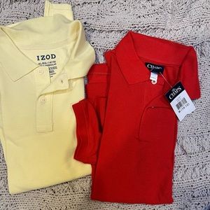 IZOD and chaps Boys polo shirts 10/16xl and 10/12